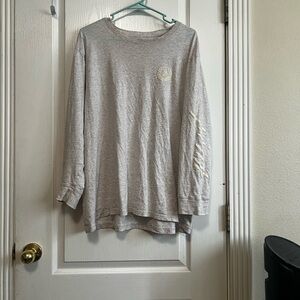 PINK vs Oatmeal Long-Sleeve Tee